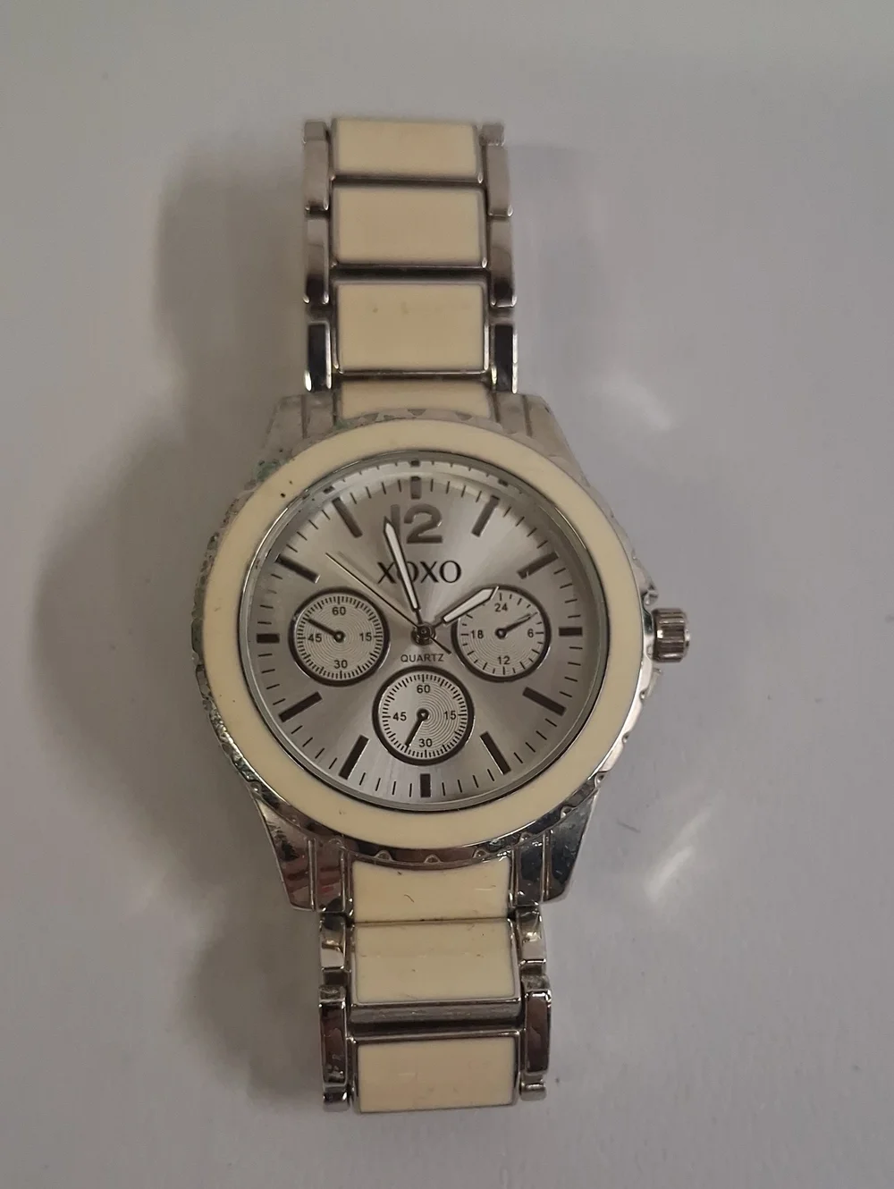 XOXO Ivory and Silver Women's Watch